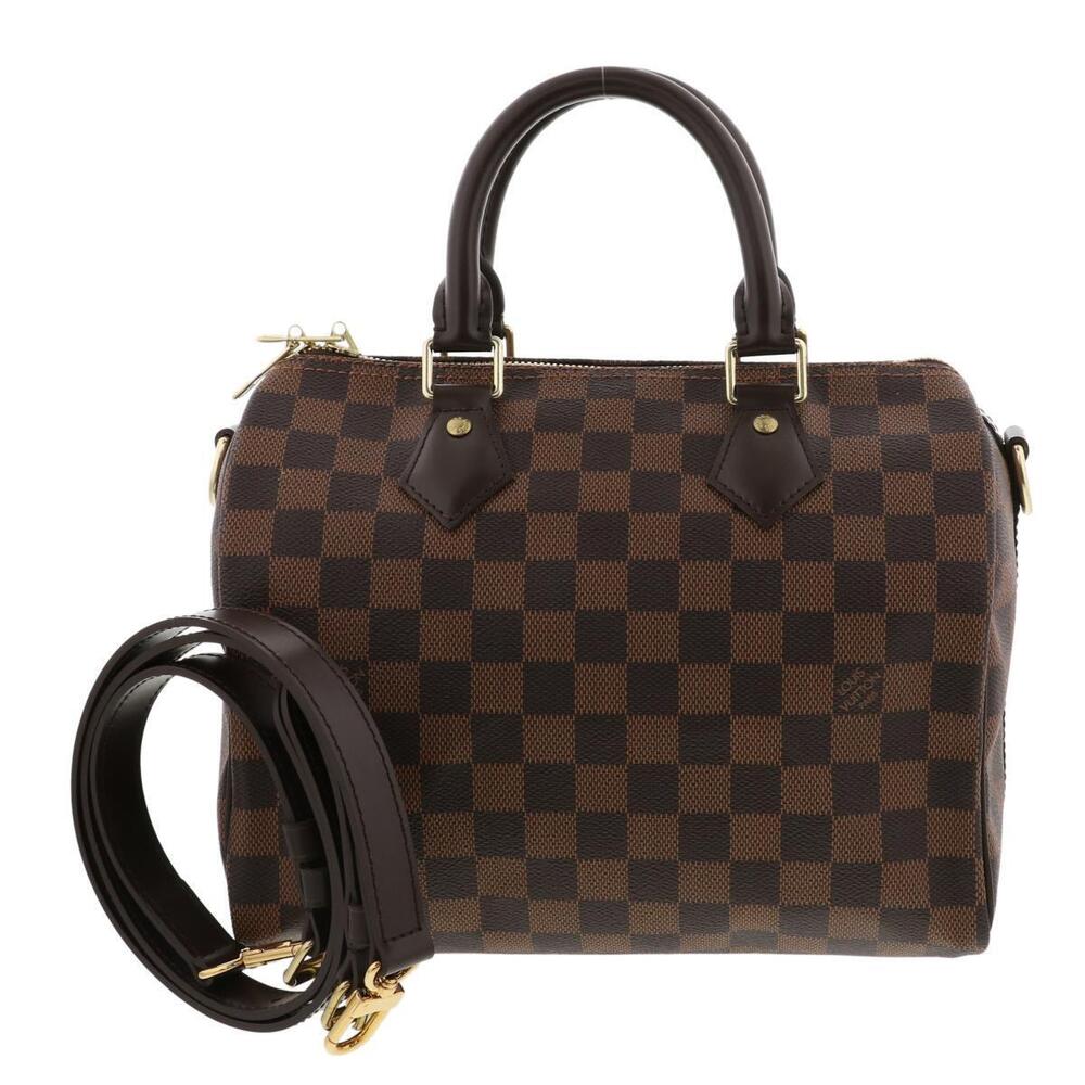 LOUIS VUITTON Damier Speedy Bandoulire Boston Bag Shoulder Handbag Ebene Brown